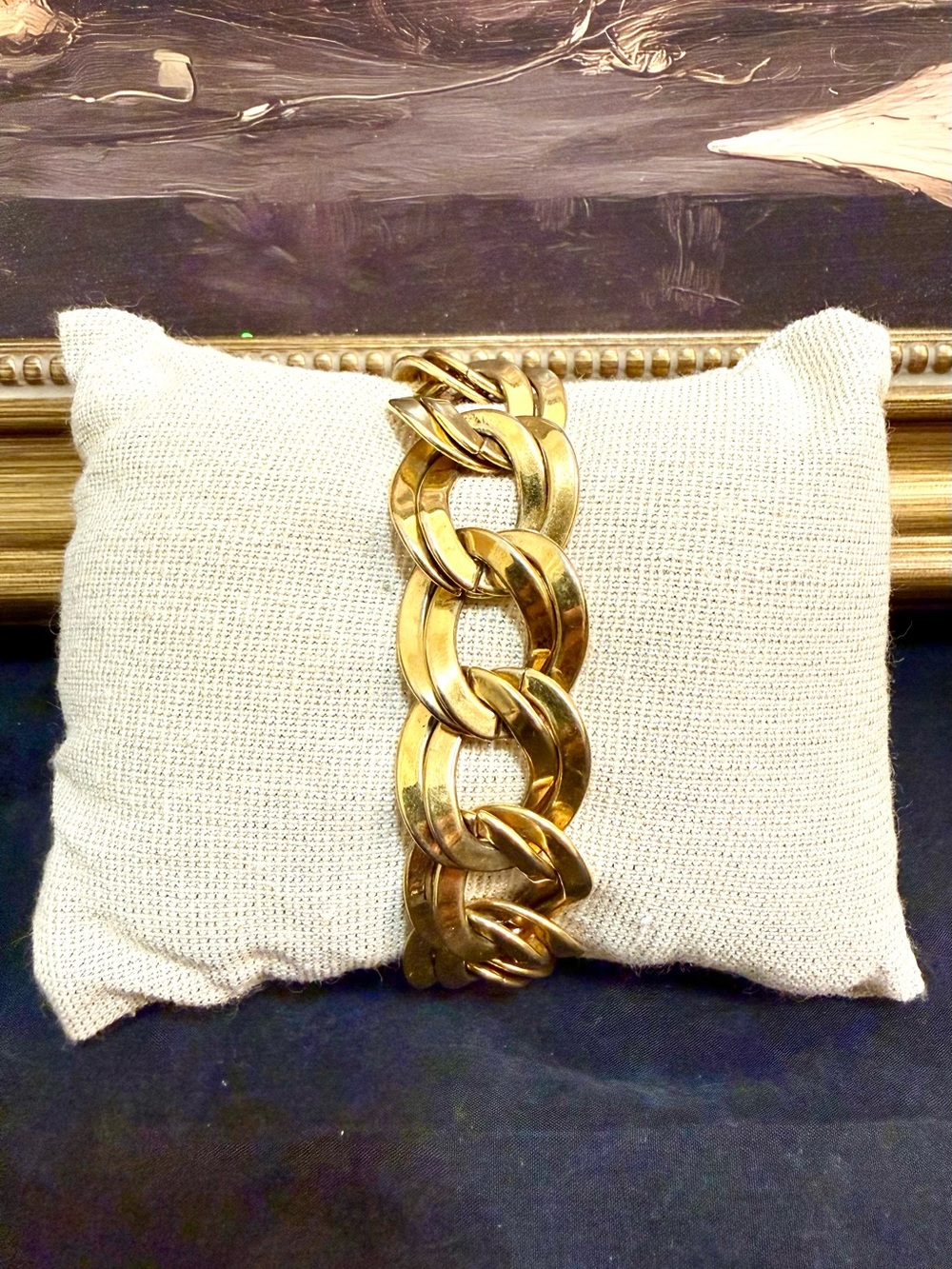 Vintage Signed Monet Gold-Toned Chainlink Bracelet